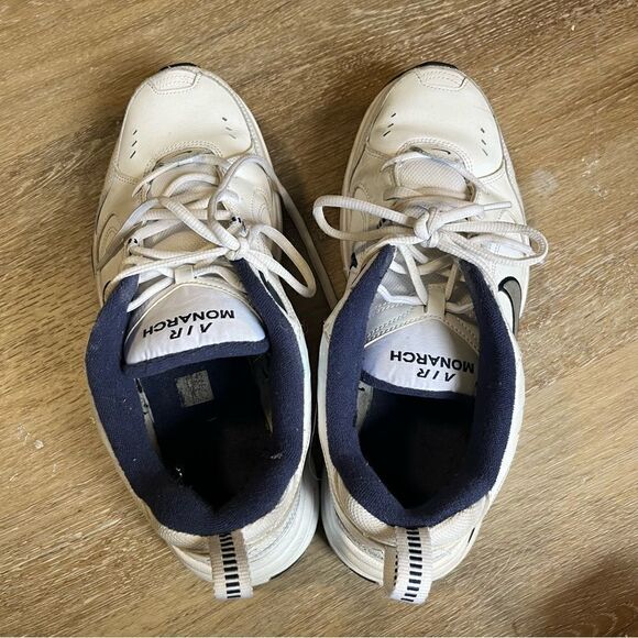 Nike Air Monarch White Leather Dad Shoes main image 6